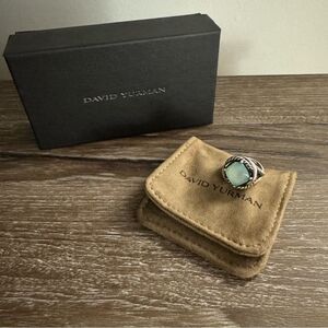 David Yurman Infinity Ring in Aqua Chalcedony